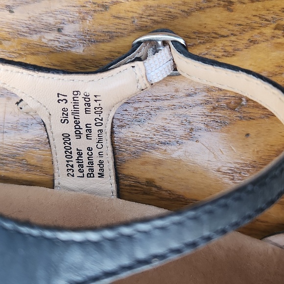 Dansko Coquette Leather Floral Design Black Summer Spring Sandles sz 37 - Picture 6 of 6